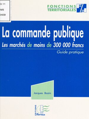 cover image of La commande publique
